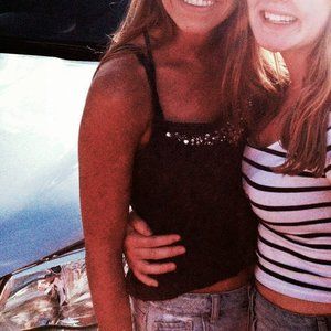 American Eagle Embellished Navy Crop Top